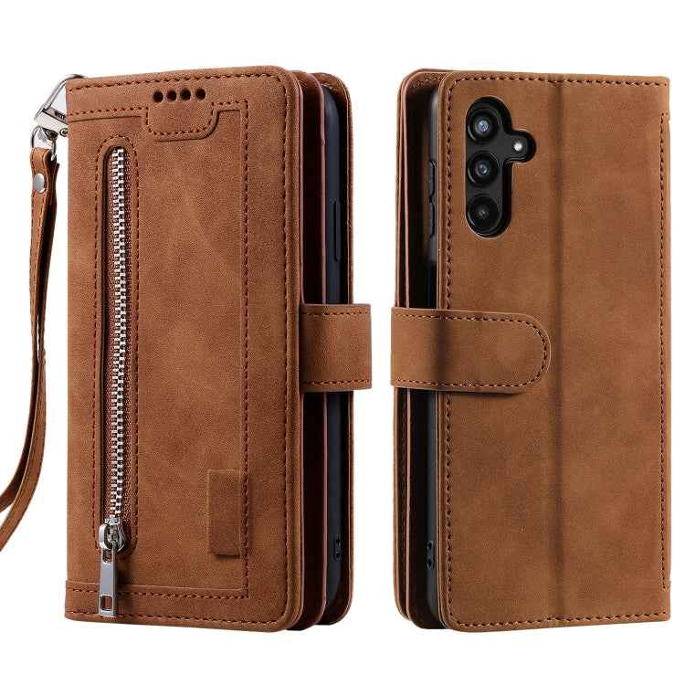 Nine Card Zipper Bag Leather Phone Case with Lanyard, For Samsung Galaxy S26+ 5G, For Samsung Galaxy S26 Ultra 5G, For Samsung Galaxy S26 5G, For Samsung Galaxy S25 FE 5G, For Samsung Galaxy S25 5G, For Samsung Galaxy S25+ 5G                           ...