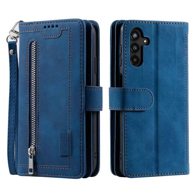 Nine Card Zipper Bag Leather Phone Case with Lanyard, For Samsung Galaxy S26+ 5G, For Samsung Galaxy S26 Ultra 5G, For Samsung Galaxy S26 5G, For Samsung Galaxy S25 FE 5G, For Samsung Galaxy S25 5G, For Samsung Galaxy S25+ 5G                           ...