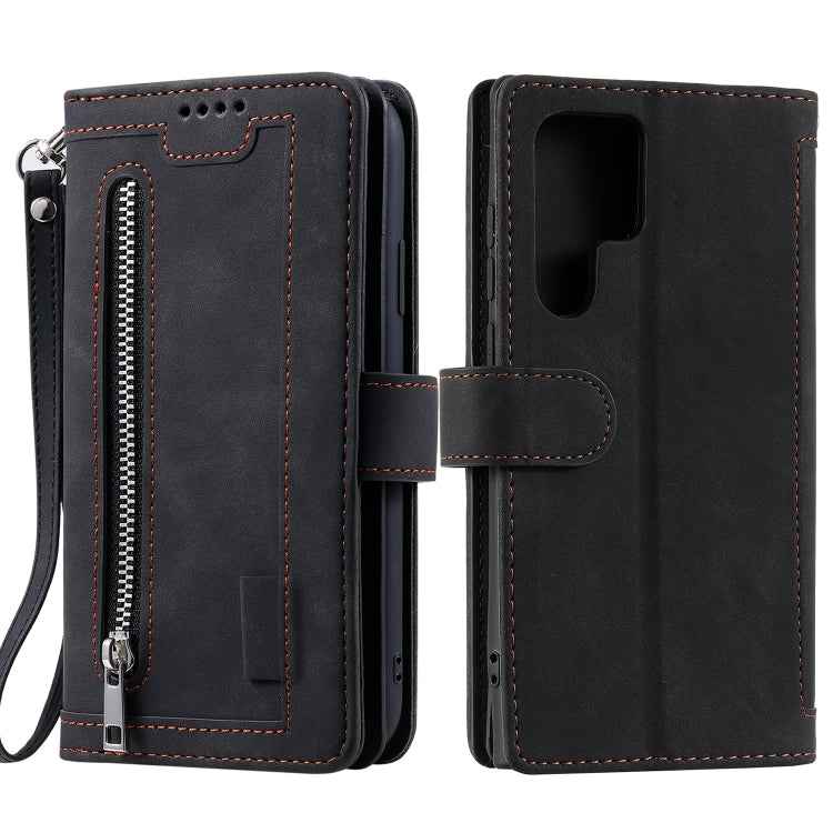 Nine Card Zipper Bag Leather Phone Case with Lanyard, For Samsung Galaxy S26+ 5G, For Samsung Galaxy S26 Ultra 5G, For Samsung Galaxy S26 5G, For Samsung Galaxy S25 FE 5G, For Samsung Galaxy S25 5G, For Samsung Galaxy S25+ 5G                           ...