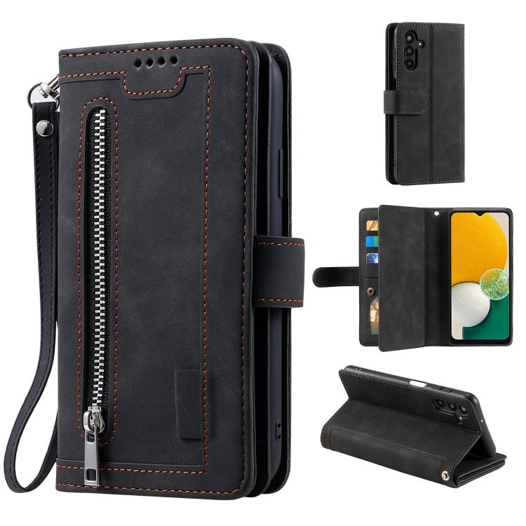 Nine Card Zipper Bag Leather Phone Case with Lanyard, For Samsung Galaxy S26+ 5G, For Samsung Galaxy S26 Ultra 5G, For Samsung Galaxy S26 5G, For Samsung Galaxy S25 FE 5G, For Samsung Galaxy S25 5G, For Samsung Galaxy S25+ 5G                           ...