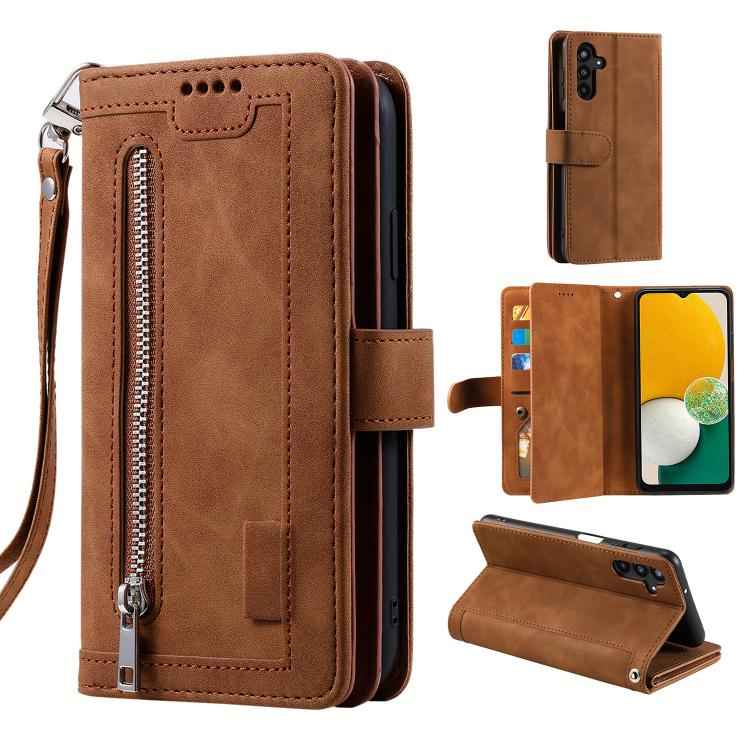 Nine Card Zipper Bag Leather Phone Case with Lanyard, For Samsung Galaxy S26+ 5G, For Samsung Galaxy S26 Ultra 5G, For Samsung Galaxy S26 5G, For Samsung Galaxy S25 FE 5G, For Samsung Galaxy S25 5G, For Samsung Galaxy S25+ 5G                           ...
