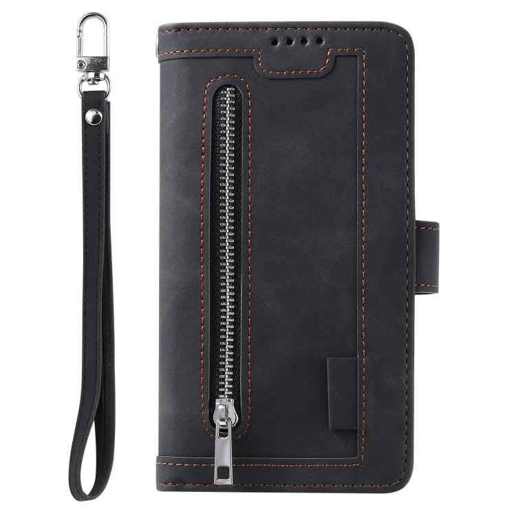 Nine Card Zipper Bag Leather Phone Case with Lanyard, For Samsung Galaxy S26+ 5G, For Samsung Galaxy S26 Ultra 5G, For Samsung Galaxy S26 5G, For Samsung Galaxy S25 FE 5G, For Samsung Galaxy S25 5G, For Samsung Galaxy S25+ 5G                           ...