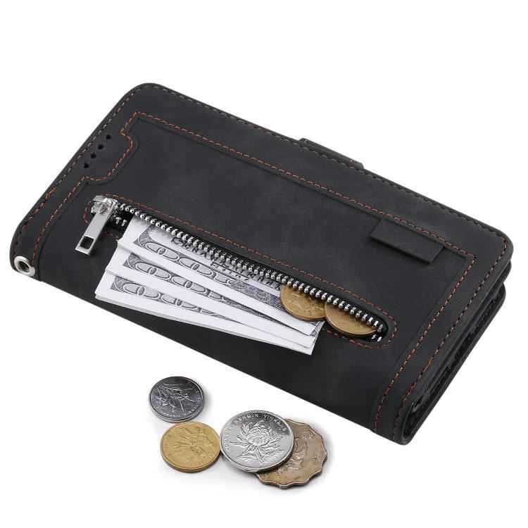 Nine Card Zipper Bag Leather Phone Case with Lanyard, For Samsung Galaxy S26+ 5G, For Samsung Galaxy S26 Ultra 5G, For Samsung Galaxy S26 5G, For Samsung Galaxy S25 FE 5G, For Samsung Galaxy S25 5G, For Samsung Galaxy S25+ 5G                           ...