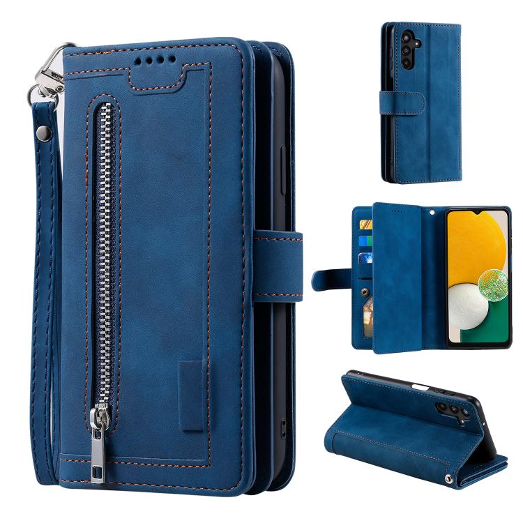 Nine Card Zipper Bag Leather Phone Case with Lanyard, For Samsung Galaxy S26+ 5G, For Samsung Galaxy S26 Ultra 5G, For Samsung Galaxy S26 5G, For Samsung Galaxy S25 FE 5G, For Samsung Galaxy S25 5G, For Samsung Galaxy S25+ 5G                           ...