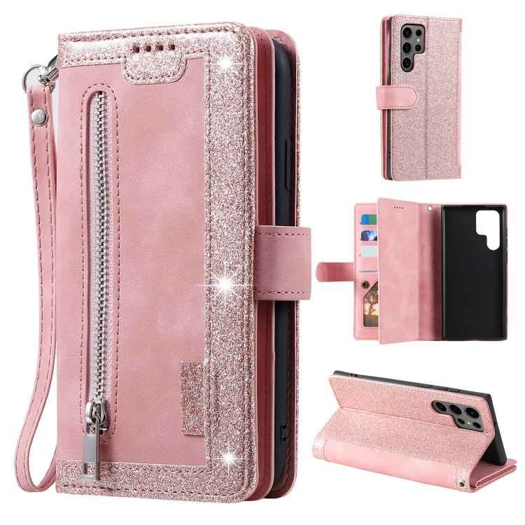 Nine Card Zipper Bag Leather Phone Case with Lanyard, For Samsung Galaxy S26+ 5G, For Samsung Galaxy S26 Ultra 5G, For Samsung Galaxy S26 5G, For Samsung Galaxy S25 FE 5G, For Samsung Galaxy S25 5G, For Samsung Galaxy S25+ 5G                           ...