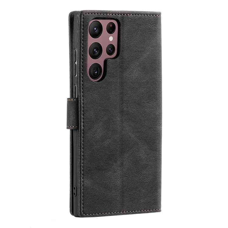 Nail Skin Feel Stitching Calf Texture Leather Phone Case, For Samsung Galaxy S25 Ultra 5G