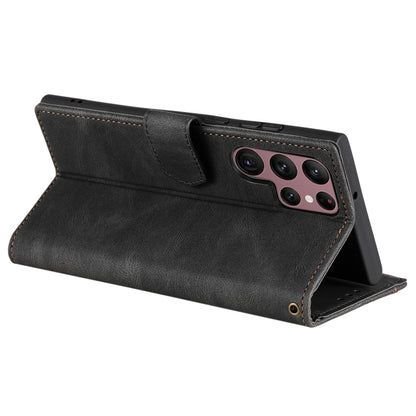 Nail Skin Feel Stitching Calf Texture Leather Phone Case, For Samsung Galaxy S25 Ultra 5G