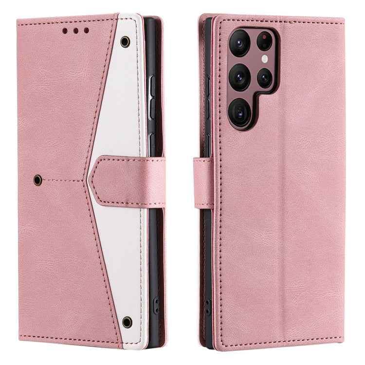 Nail Skin Feel Stitching Calf Texture Leather Phone Case, For Samsung Galaxy S25 Ultra 5G