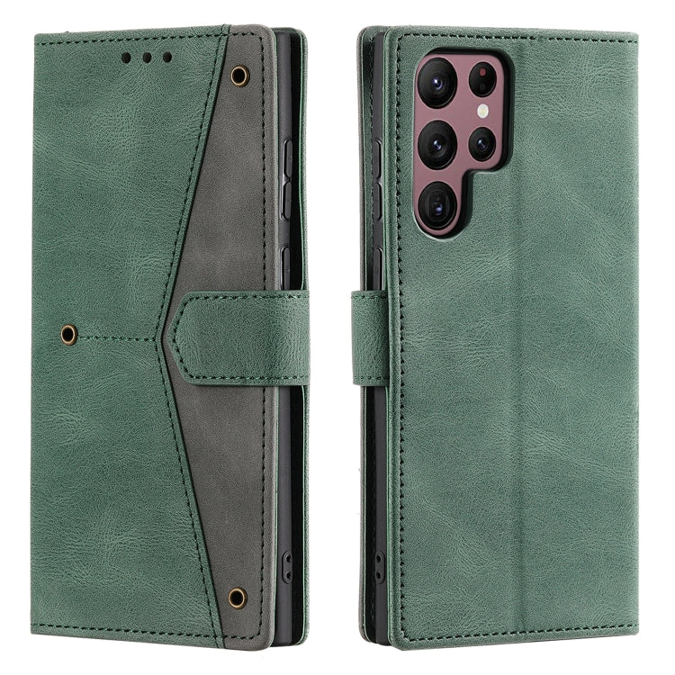 Nail Skin Feel Stitching Calf Texture Leather Phone Case, For Samsung Galaxy S25 Ultra 5G