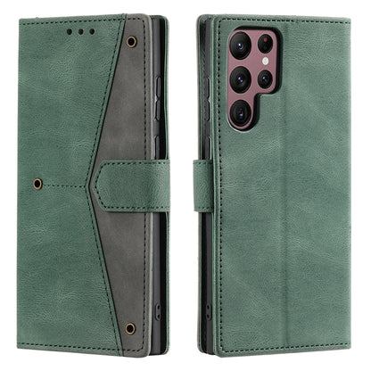 Nail Skin Feel Stitching Calf Texture Leather Phone Case, For Samsung Galaxy S25 Ultra 5G