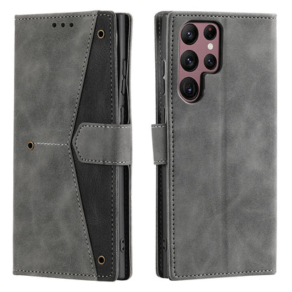 Nail Skin Feel Stitching Calf Texture Leather Phone Case, For Samsung Galaxy S25 Ultra 5G