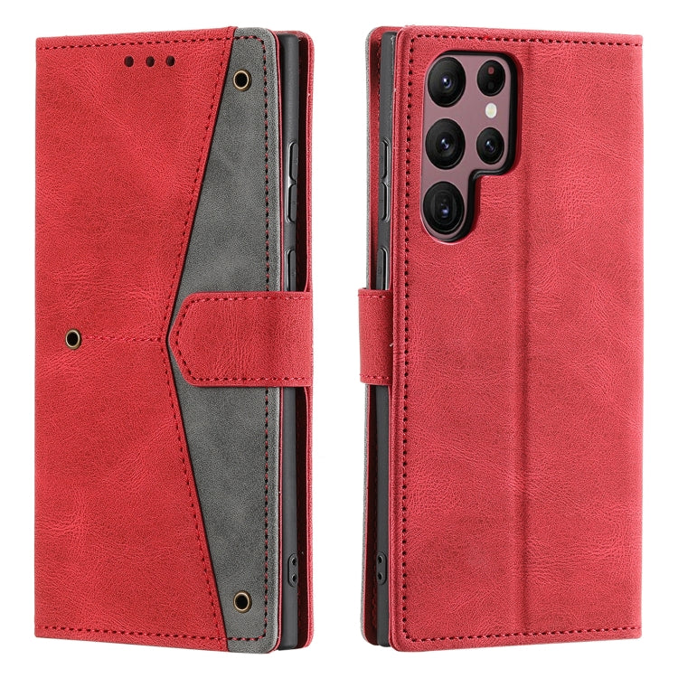 Nail Skin Feel Stitching Calf Texture Leather Phone Case, For Samsung Galaxy S25 Ultra 5G