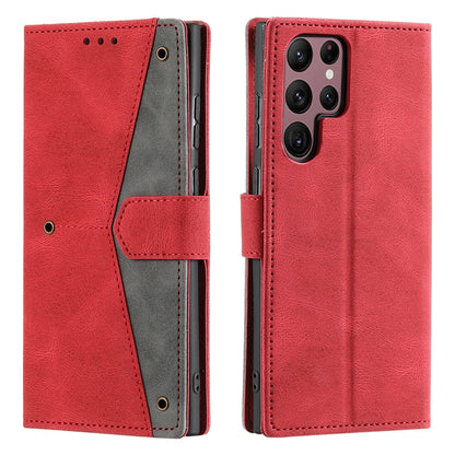 Nail Skin Feel Stitching Calf Texture Leather Phone Case, For Samsung Galaxy S25 Ultra 5G
