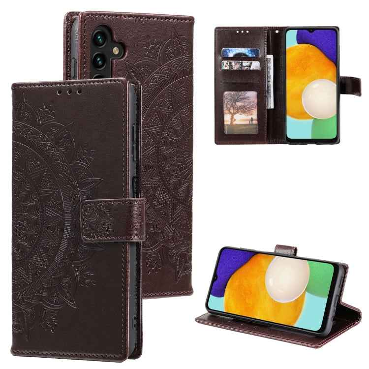 Totem Flower Embossed Leather Phone Case with Lanyard, For Samsung Galaxy S26+ 5G, For Samsung Galaxy S26 Ultra 5G, For Samsung Galaxy S26 5G, For Samsung Galaxy S25 FE 5G, For Samsung Galaxy S25 Edge 5G, For Samsung Galaxy S25 5G