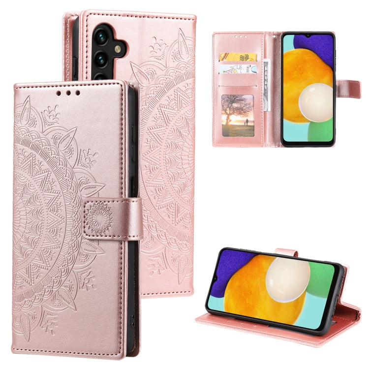 Totem Flower Embossed Leather Phone Case with Lanyard, For Samsung Galaxy S25+ 5G, For Samsung Galaxy S25 Ultra 5G