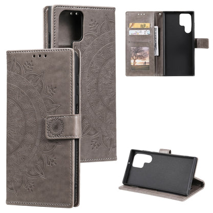 Totem Flower Embossed Leather Phone Case with Lanyard, For Samsung Galaxy S25+ 5G, For Samsung Galaxy S25 Ultra 5G