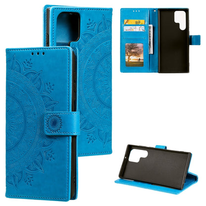 Totem Flower Embossed Leather Phone Case with Lanyard, For Samsung Galaxy S25+ 5G, For Samsung Galaxy S25 Ultra 5G