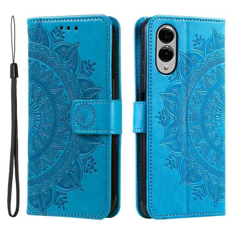 Totem Flower Embossed Leather Phone Case with Lanyard, For Samsung Galaxy S26+ 5G, For Samsung Galaxy S26 Ultra 5G, For Samsung Galaxy S26 5G, For Samsung Galaxy S25 FE 5G, For Samsung Galaxy S25 Edge 5G, For Samsung Galaxy S25 5G