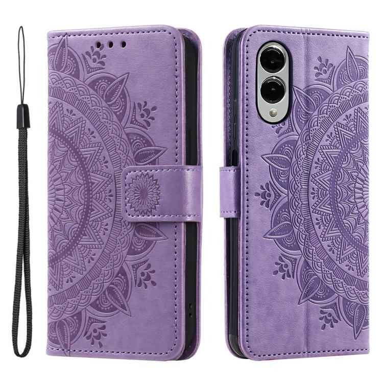 Totem Flower Embossed Leather Phone Case with Lanyard, For Samsung Galaxy S26+ 5G, For Samsung Galaxy S26 Ultra 5G, For Samsung Galaxy S26 5G, For Samsung Galaxy S25 FE 5G, For Samsung Galaxy S25 Edge 5G, For Samsung Galaxy S25 5G