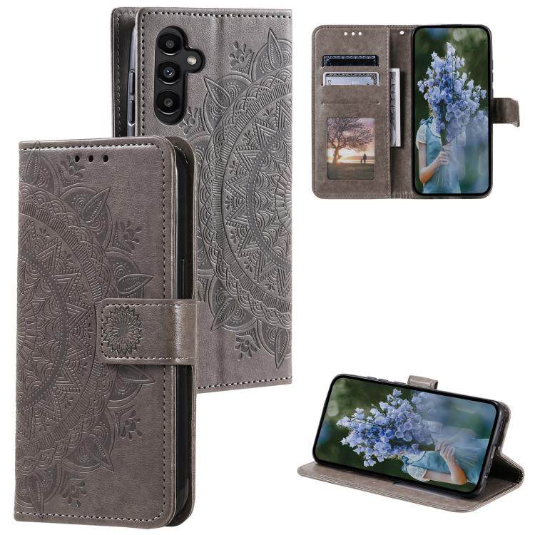 Totem Flower Embossed Leather Phone Case with Lanyard, For Samsung Galaxy S26+ 5G, For Samsung Galaxy S26 Ultra 5G, For Samsung Galaxy S26 5G, For Samsung Galaxy S25 FE 5G, For Samsung Galaxy S25 Edge 5G, For Samsung Galaxy S25 5G