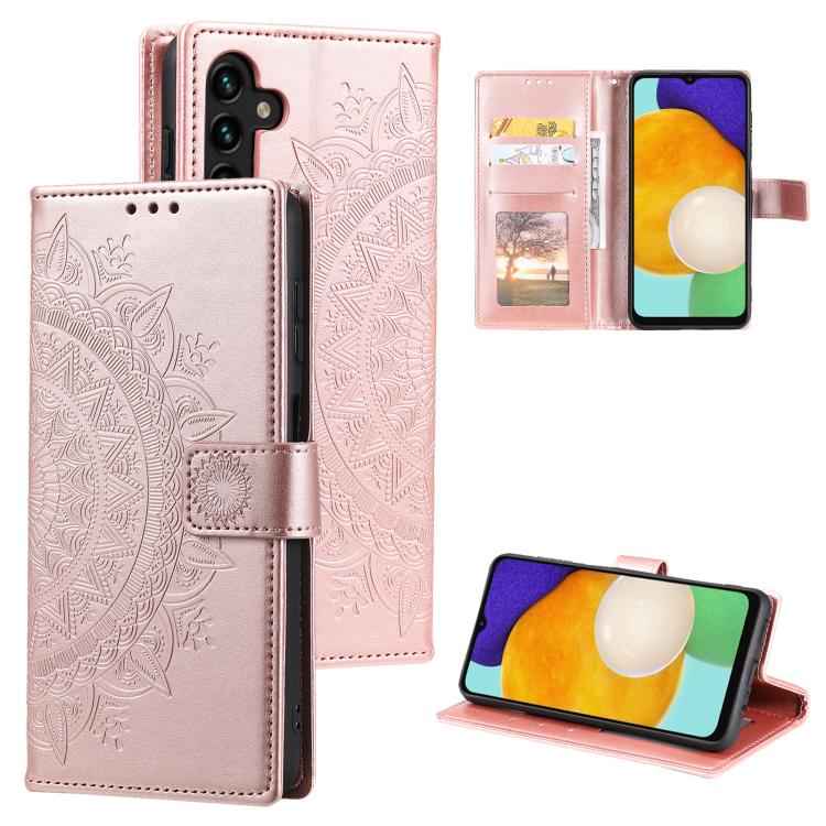 Totem Flower Embossed Leather Phone Case with Lanyard, For Samsung Galaxy S26+ 5G, For Samsung Galaxy S26 Ultra 5G, For Samsung Galaxy S26 5G, For Samsung Galaxy S25 FE 5G, For Samsung Galaxy S25 Edge 5G, For Samsung Galaxy S25 5G