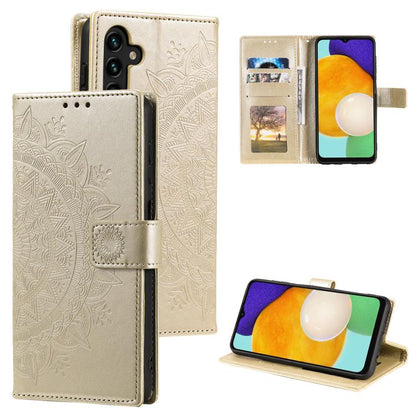 Totem Flower Embossed Leather Phone Case with Lanyard, For Samsung Galaxy S26+ 5G, For Samsung Galaxy S26 Ultra 5G, For Samsung Galaxy S26 5G, For Samsung Galaxy S25 FE 5G, For Samsung Galaxy S25 Edge 5G, For Samsung Galaxy S25 5G
