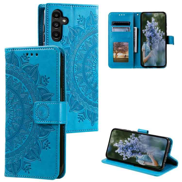 Totem Flower Embossed Leather Phone Case with Lanyard, For Samsung Galaxy S26+ 5G, For Samsung Galaxy S26 Ultra 5G, For Samsung Galaxy S26 5G, For Samsung Galaxy S25 FE 5G, For Samsung Galaxy S25 Edge 5G, For Samsung Galaxy S25 5G