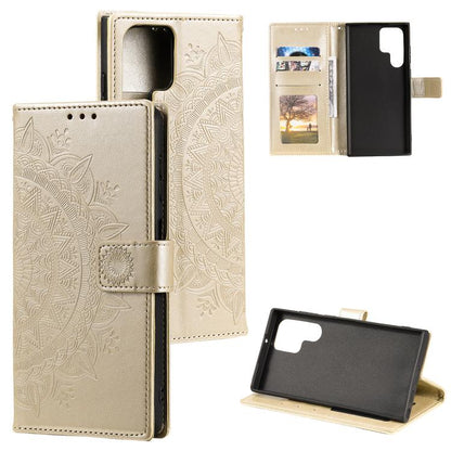Totem Flower Embossed Leather Phone Case with Lanyard, For Samsung Galaxy S26+ 5G, For Samsung Galaxy S26 Ultra 5G, For Samsung Galaxy S26 5G, For Samsung Galaxy S25 FE 5G, For Samsung Galaxy S25 Edge 5G, For Samsung Galaxy S25 5G