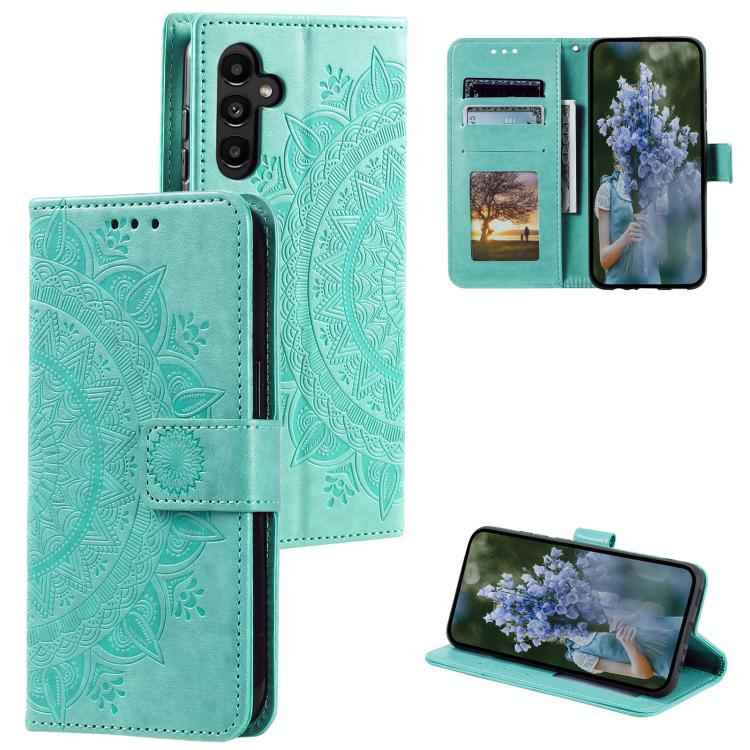 Totem Flower Embossed Leather Phone Case with Lanyard, For Samsung Galaxy S26+ 5G, For Samsung Galaxy S26 Ultra 5G, For Samsung Galaxy S26 5G, For Samsung Galaxy S25 FE 5G, For Samsung Galaxy S25 Edge 5G, For Samsung Galaxy S25 5G