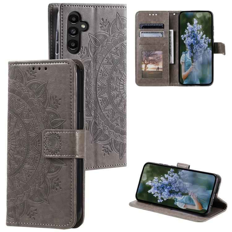Totem Flower Embossed Leather Phone Case with Lanyard, For Samsung Galaxy S26+ 5G, For Samsung Galaxy S26 Ultra 5G, For Samsung Galaxy S26 5G, For Samsung Galaxy S25 FE 5G, For Samsung Galaxy S25 Edge 5G, For Samsung Galaxy S25 5G