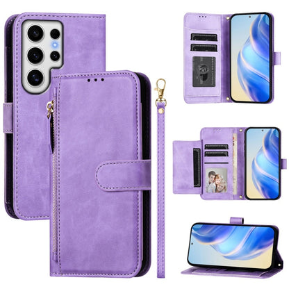 Multi-Card Slots Zipper Wallet Leather Phone Case, For Galaxy S25 Ultra 5G, For Galaxy S24 FE 5G, For Galaxy S24 Ultra 5G, For Galaxy S24+ 5G, For Galaxy S24 5G, For Galaxy S23 FE 5G, For Galaxy S23 Ultra 5G, For Galaxy S23+ 5G