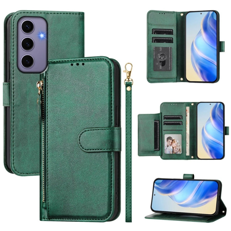 Multi-Card Slots Zipper Wallet Leather Phone Case, For Galaxy S25 Ultra 5G, For Galaxy S24 FE 5G, For Galaxy S24 Ultra 5G, For Galaxy S24+ 5G, For Galaxy S24 5G, For Galaxy S23 FE 5G, For Galaxy S23 Ultra 5G, For Galaxy S23+ 5G