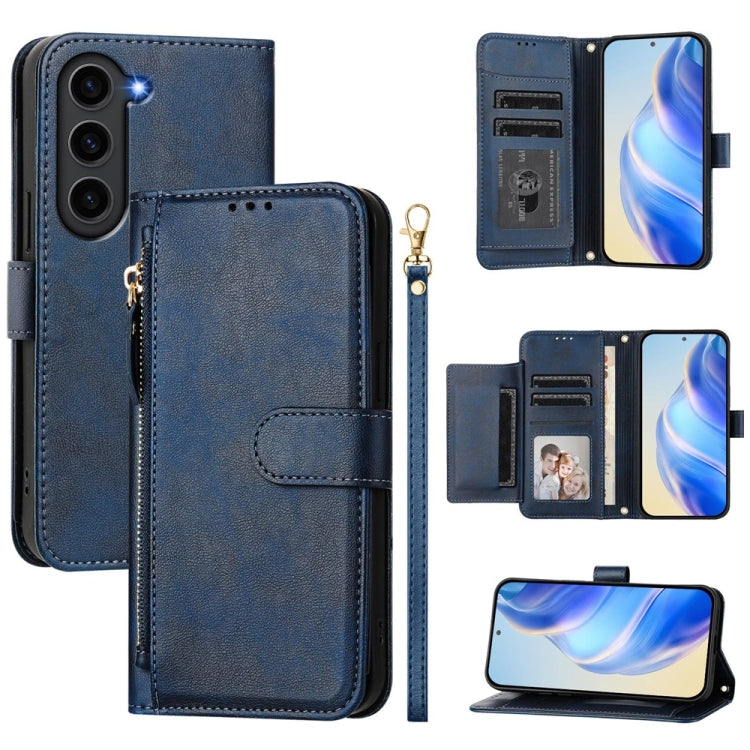 Multi-Card Slots Zipper Wallet Leather Phone Case, For Galaxy S25 Ultra 5G, For Galaxy S24 FE 5G, For Galaxy S24 Ultra 5G, For Galaxy S24+ 5G, For Galaxy S24 5G, For Galaxy S23 FE 5G, For Galaxy S23 Ultra 5G, For Galaxy S23+ 5G