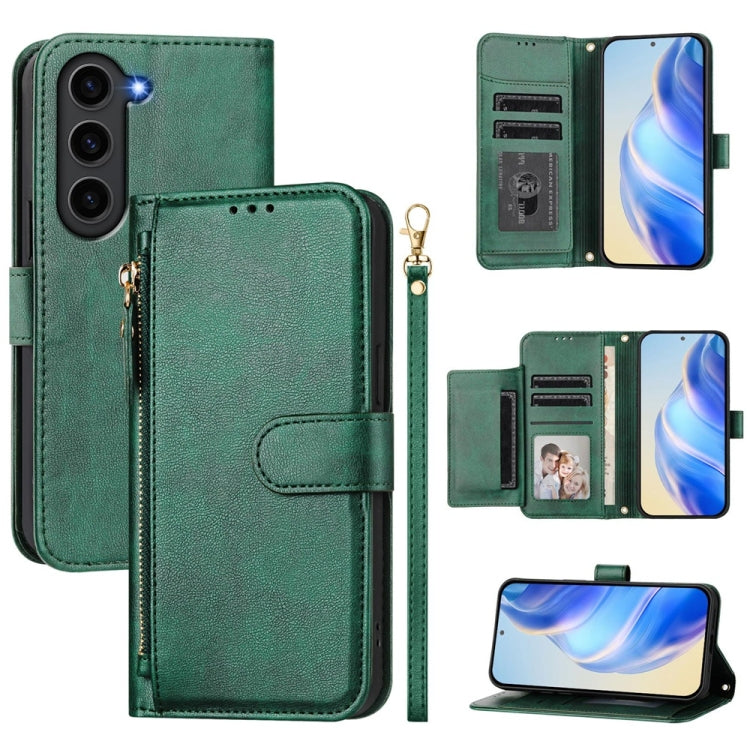 Multi-Card Slots Zipper Wallet Leather Phone Case, For Galaxy S25 Ultra 5G, For Galaxy S24 FE 5G, For Galaxy S24 Ultra 5G, For Galaxy S24+ 5G, For Galaxy S24 5G, For Galaxy S23 FE 5G, For Galaxy S23 Ultra 5G, For Galaxy S23+ 5G