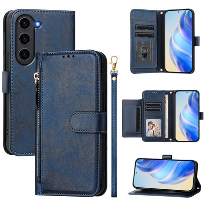 Multi-Card Slots Zipper Wallet Leather Phone Case, For Galaxy S25 Ultra 5G, For Galaxy S24 FE 5G, For Galaxy S24 Ultra 5G, For Galaxy S24+ 5G, For Galaxy S24 5G, For Galaxy S23 FE 5G, For Galaxy S23 Ultra 5G, For Galaxy S23+ 5G