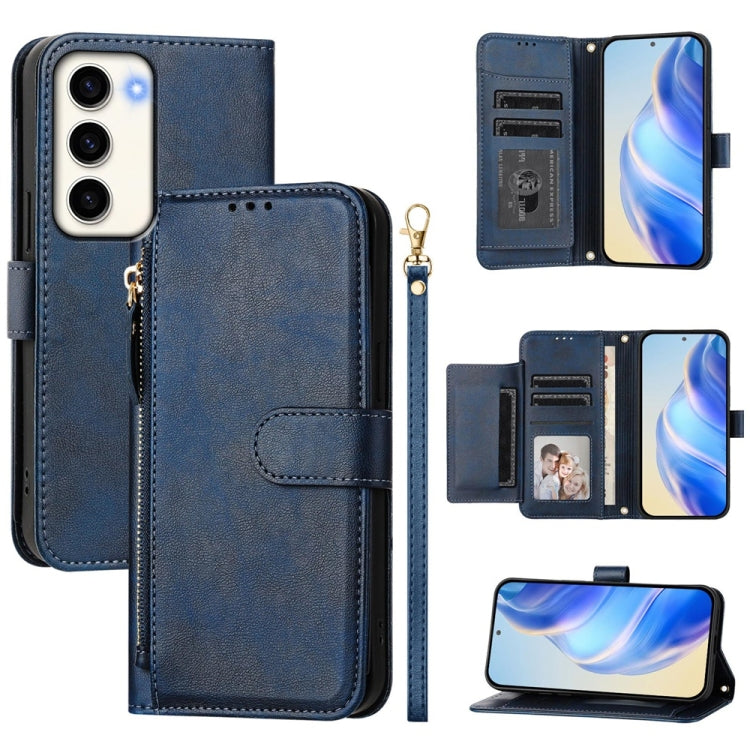 Multi-Card Slots Zipper Wallet Leather Phone Case, For Galaxy S23 5G, For Galaxy S22 Ultra 5G, For Galaxy S22+ 5G, For Galaxy S22 5G, For Galaxy S21 FE 5G, For Galaxy S21 5G, For Galaxy S21+ 5G, For Galaxy S21 Ultra 5G