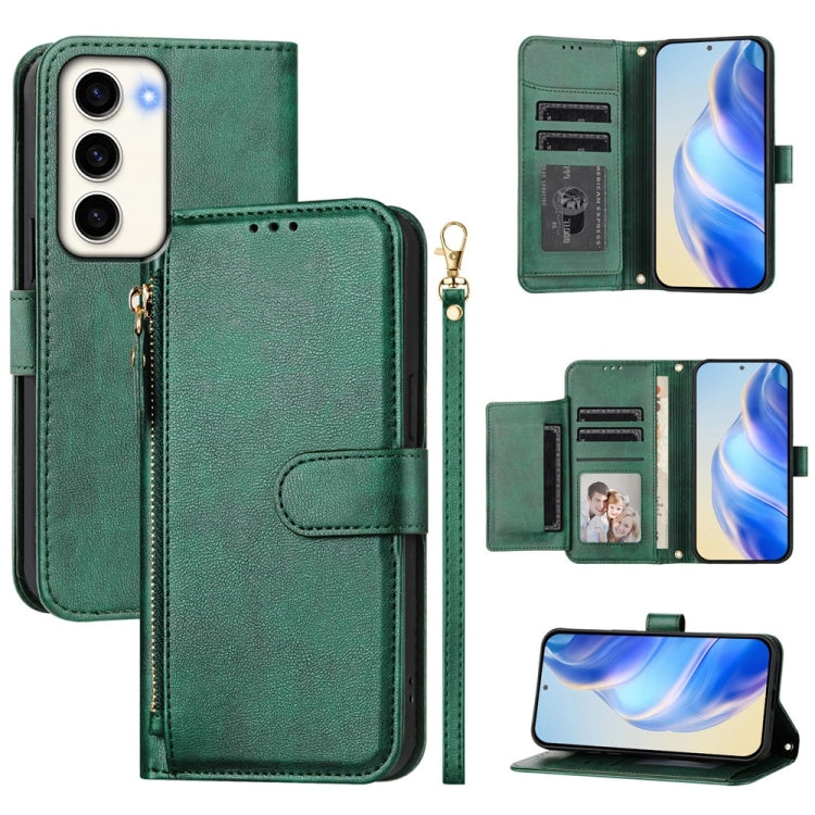 Multi-Card Slots Zipper Wallet Leather Phone Case, For Galaxy S23 5G, For Galaxy S22 Ultra 5G, For Galaxy S22+ 5G, For Galaxy S22 5G, For Galaxy S21 FE 5G, For Galaxy S21 5G, For Galaxy S21+ 5G, For Galaxy S21 Ultra 5G