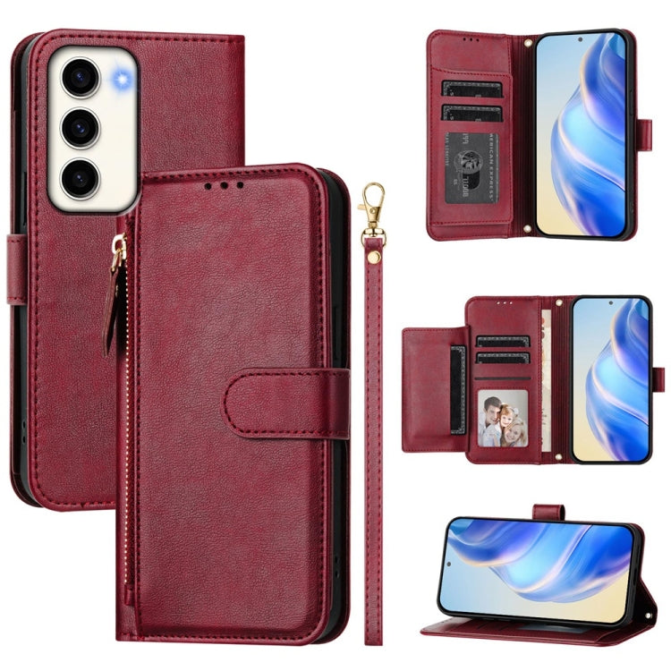 Multi-Card Slots Zipper Wallet Leather Phone Case, For Galaxy S23 5G, For Galaxy S22 Ultra 5G, For Galaxy S22+ 5G, For Galaxy S22 5G, For Galaxy S21 FE 5G, For Galaxy S21 5G, For Galaxy S21+ 5G, For Galaxy S21 Ultra 5G