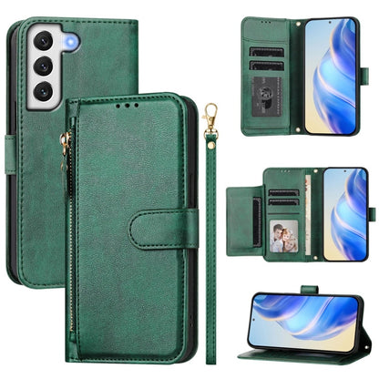 Multi-Card Slots Zipper Wallet Leather Phone Case, For Galaxy S23 5G, For Galaxy S22 Ultra 5G, For Galaxy S22+ 5G, For Galaxy S22 5G, For Galaxy S21 FE 5G, For Galaxy S21 5G, For Galaxy S21+ 5G, For Galaxy S21 Ultra 5G