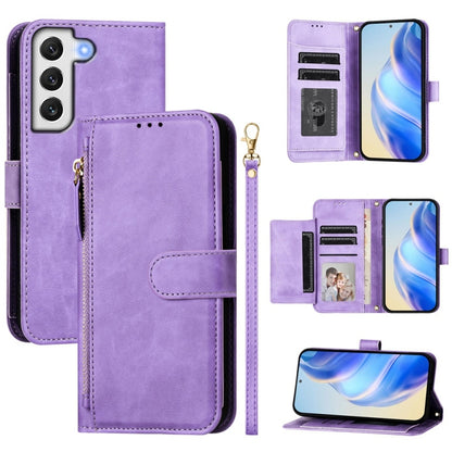 Multi-Card Slots Zipper Wallet Leather Phone Case, For Galaxy S23 5G, For Galaxy S22 Ultra 5G, For Galaxy S22+ 5G, For Galaxy S22 5G, For Galaxy S21 FE 5G, For Galaxy S21 5G, For Galaxy S21+ 5G, For Galaxy S21 Ultra 5G