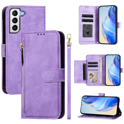 Multi-Card Slots Zipper Wallet Leather Phone Case, For Galaxy S23 5G, For Galaxy S22 Ultra 5G, For Galaxy S22+ 5G, For Galaxy S22 5G, For Galaxy S21 FE 5G, For Galaxy S21 5G, For Galaxy S21+ 5G, For Galaxy S21 Ultra 5G