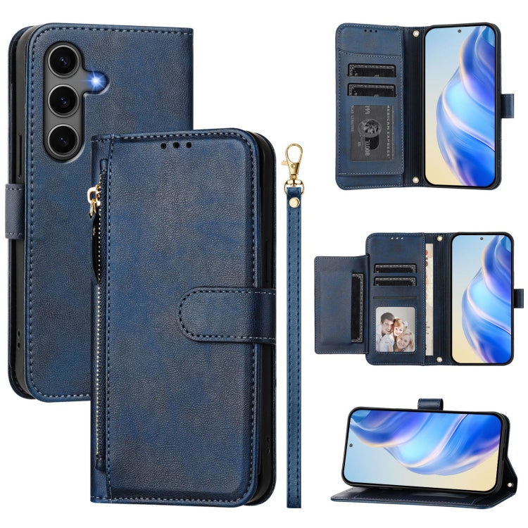 Multi-Card Slots Zipper Wallet Leather Phone Case, For Galaxy S26 FE 5G, For Galaxy S26+ 5G, For Galaxy S26 Edge 5G, For Galaxy S26 Ultra 5G, For Galaxy S26 5G, For Galaxy S25 Edge 5G, For Galaxy S25 5G, For Galaxy S25+ 5G