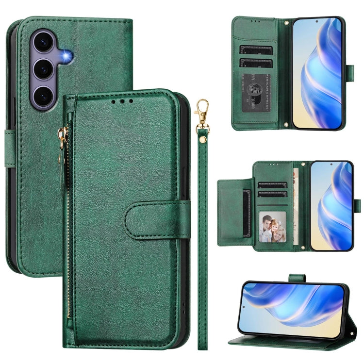 Multi-Card Slots Zipper Wallet Leather Phone Case, For Galaxy S26 FE 5G, For Galaxy S26+ 5G, For Galaxy S26 Edge 5G, For Galaxy S26 Ultra 5G, For Galaxy S26 5G, For Galaxy S25 Edge 5G, For Galaxy S25 5G, For Galaxy S25+ 5G