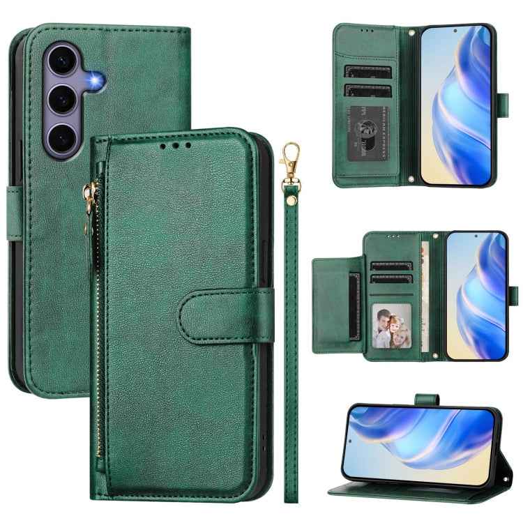 Multi-Card Slots Zipper Wallet Leather Phone Case, For Samsung Galaxy S26+ 5G, For Samsung Galaxy S26 Edge 5G, For Samsung Galaxy S26 Ultra 5G, For Samsung Galaxy S26 5G, For Samsung Galaxy S25 Edge 5G, For Samsung Galaxy S25 5G                        ...