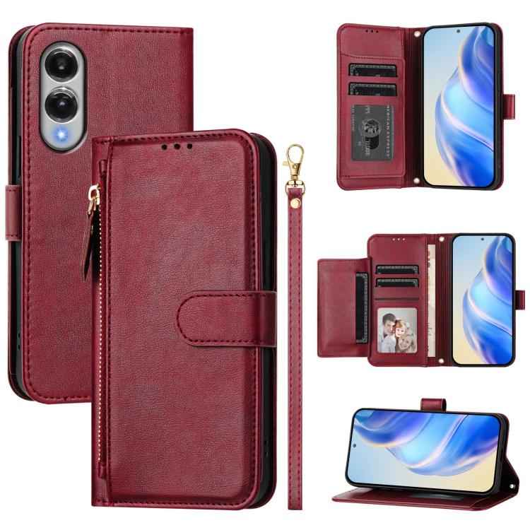 Multi-Card Slots Zipper Wallet Leather Phone Case, For Samsung Galaxy S26+ 5G, For Samsung Galaxy S26 Edge 5G, For Samsung Galaxy S26 Ultra 5G, For Samsung Galaxy S26 5G, For Samsung Galaxy S25 Edge 5G, For Samsung Galaxy S25 5G                        ...