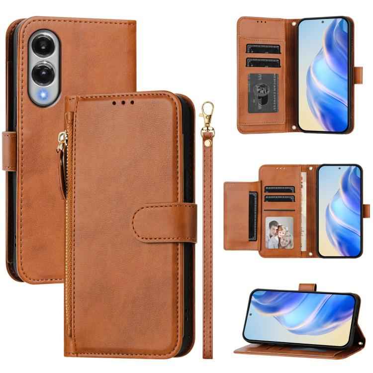 Multi-Card Slots Zipper Wallet Leather Phone Case, For Samsung Galaxy S26+ 5G, For Samsung Galaxy S26 Edge 5G, For Samsung Galaxy S26 Ultra 5G, For Samsung Galaxy S26 5G, For Samsung Galaxy S25 Edge 5G, For Samsung Galaxy S25 5G                        ...