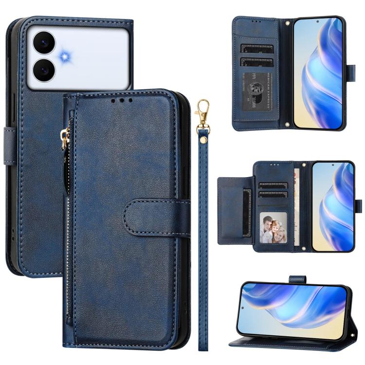 Multi-Card Slots Zipper Wallet Leather Phone Case, For Galaxy S26 FE 5G, For Galaxy S26+ 5G, For Galaxy S26 Edge 5G, For Galaxy S26 Ultra 5G, For Galaxy S26 5G, For Galaxy S25 Edge 5G, For Galaxy S25 5G, For Galaxy S25+ 5G