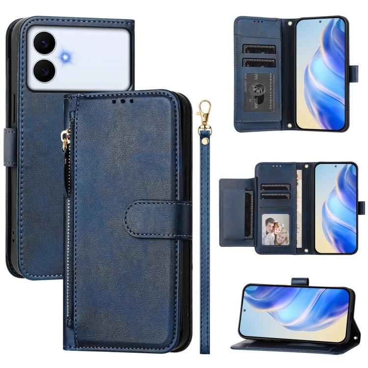 Multi-Card Slots Zipper Wallet Leather Phone Case, For Samsung Galaxy S26+ 5G, For Samsung Galaxy S26 Edge 5G, For Samsung Galaxy S26 Ultra 5G, For Samsung Galaxy S26 5G, For Samsung Galaxy S25 Edge 5G, For Samsung Galaxy S25 5G                        ...