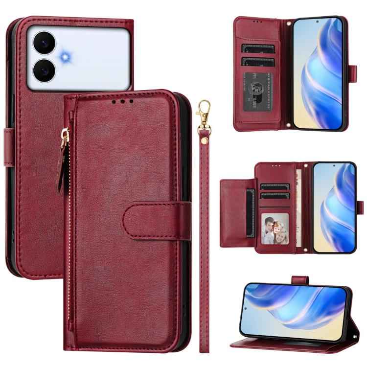Multi-Card Slots Zipper Wallet Leather Phone Case, For Samsung Galaxy S26+ 5G, For Samsung Galaxy S26 Edge 5G, For Samsung Galaxy S26 Ultra 5G, For Samsung Galaxy S26 5G, For Samsung Galaxy S25 Edge 5G, For Samsung Galaxy S25 5G                        ...