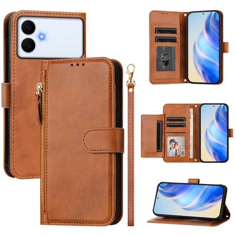 Multi-Card Slots Zipper Wallet Leather Phone Case, For Samsung Galaxy S26+ 5G, For Samsung Galaxy S26 Edge 5G, For Samsung Galaxy S26 Ultra 5G, For Samsung Galaxy S26 5G, For Samsung Galaxy S25 Edge 5G, For Samsung Galaxy S25 5G                        ...